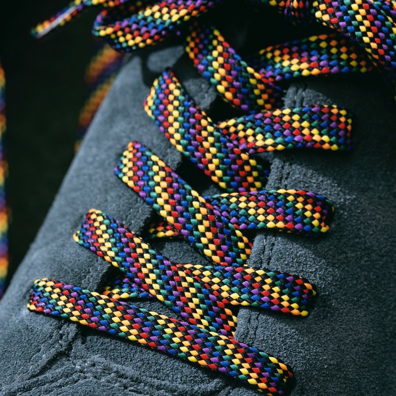 独创鞋带 彩虹旗扁带 LGBT Flat Shoelace 台湾设计生产 - 其他 - 聚酯纤维 黑色