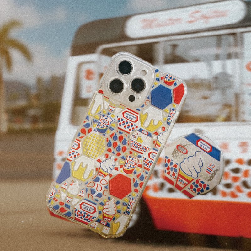 【Magsafe手机殻】雪糕车 / Crispy / 六角凹凸磁砖系列 - 手机壳/手机套 - 硅胶 蓝色