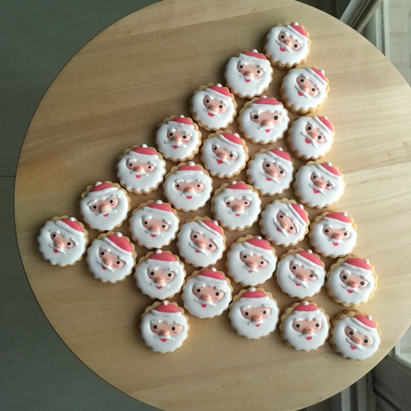 小小圣诞老人 | 糖霜饼干 8片组 - 手工饼干 - 新鲜食材 