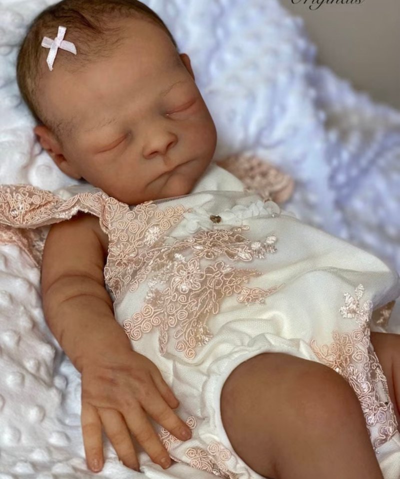 Hand made ivory romper with peach color lace and headband. Take home outfit. - 包屁衣/连体衣 - 其他材质 