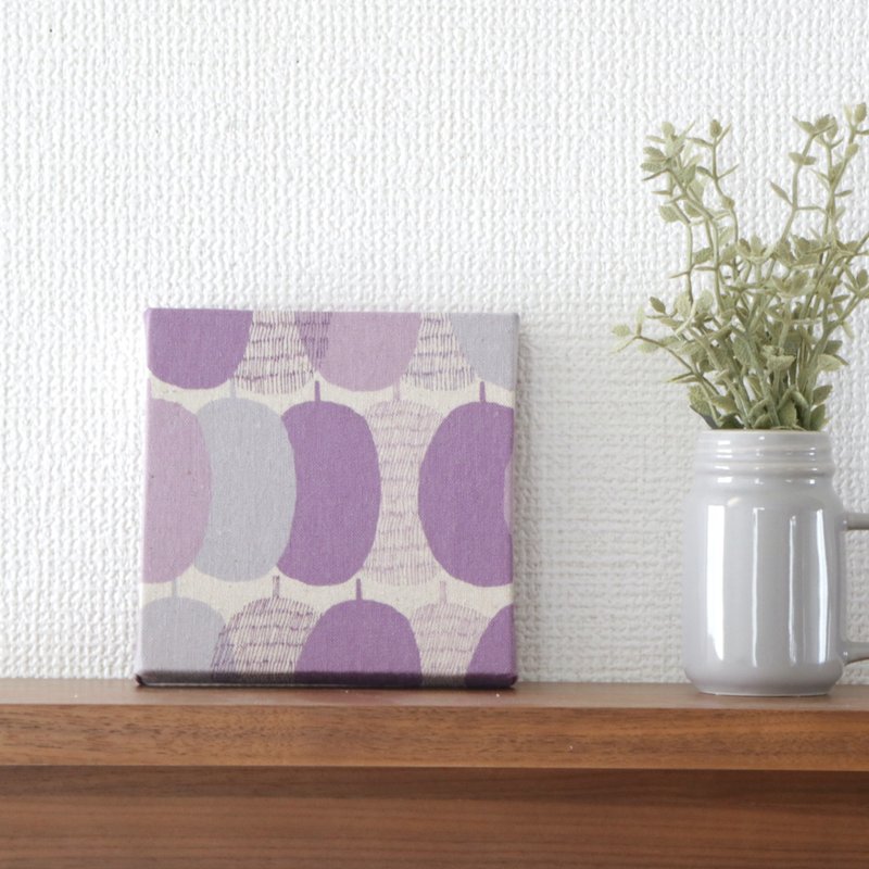 12x12cm Fabric Panel [Retro Fruit] Purple - 墙贴/壁贴 - 棉 紫色