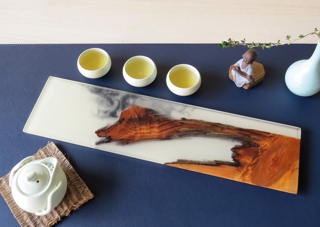 HO MOOD 解构系列—手作 原木仿石 茶盘(不含摆饰物) - 杯垫 - 木头 金色