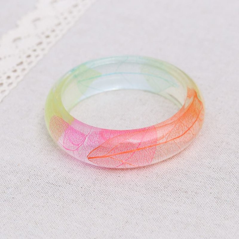 《三花猫手作花饰》植物叶脉系列干燥花手镯 现货 - 手链/手环 - 植物．花 多色