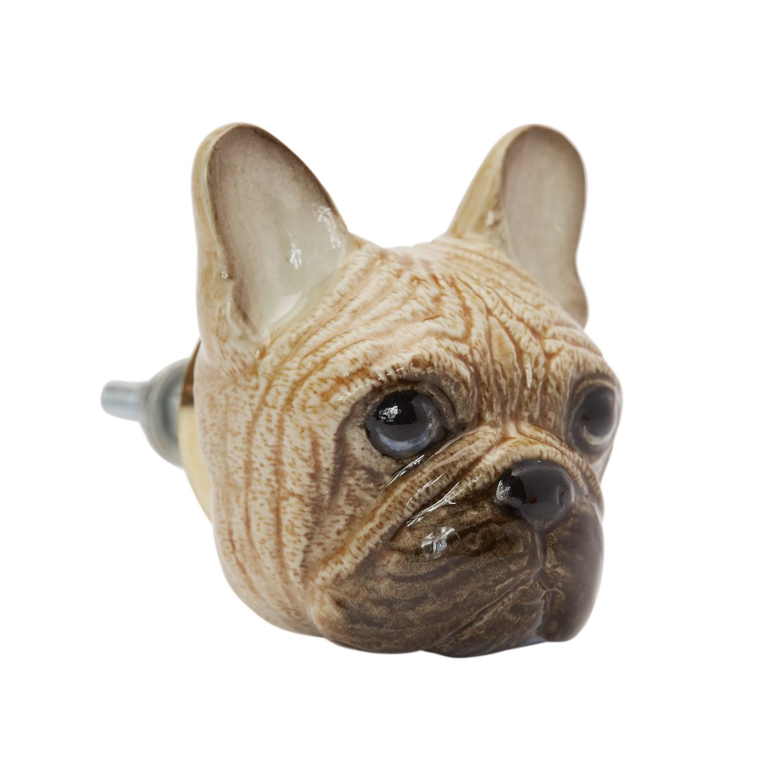 AndMary 门把-斗牛犬 礼盒装  French Bulldog Doorknob - 其他 - 瓷 咖啡色