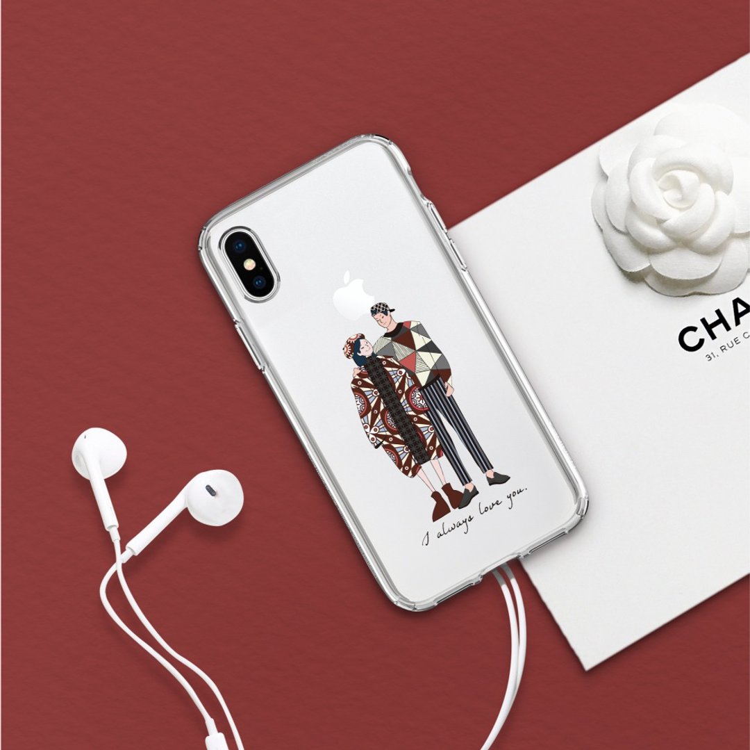 iPhone 14/14 Pro/13/12/SE3 情人节礼物 定制 耐冲击防摔手机壳 - 手机壳/手机套 - 塑料 透明