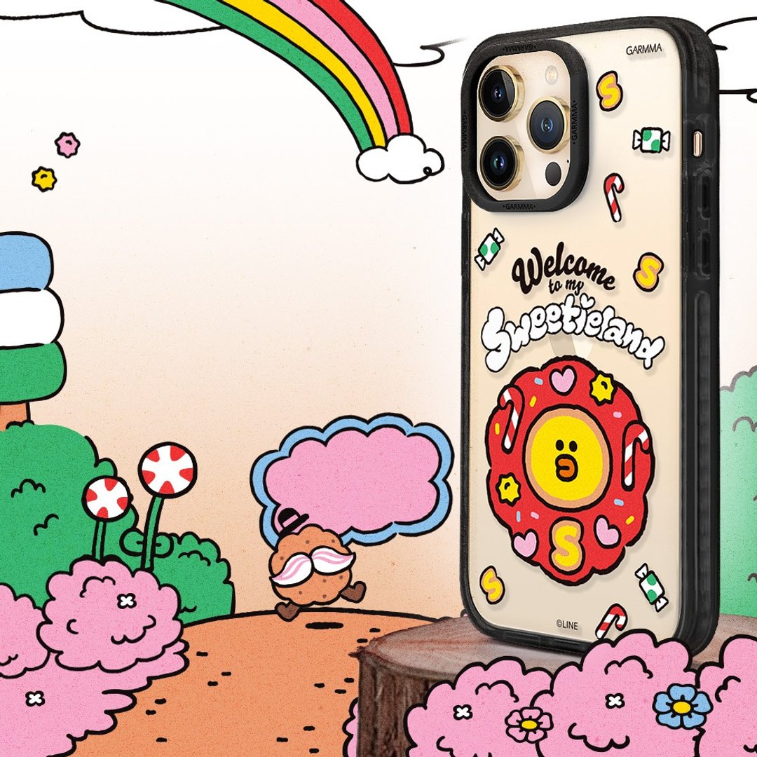 GARMMA LINE FRIENDS iPhone 14系列 经典款保护壳 糖果莎莉 - 手机壳/手机套 - 塑料 