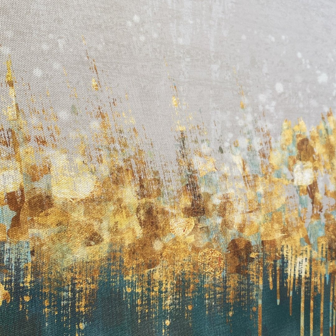 【福利品】抽象画 • 绿松石嵌金丝 - 抽象挂画/居家布置 - 海报/装饰画/版画 - 棉．麻 多色