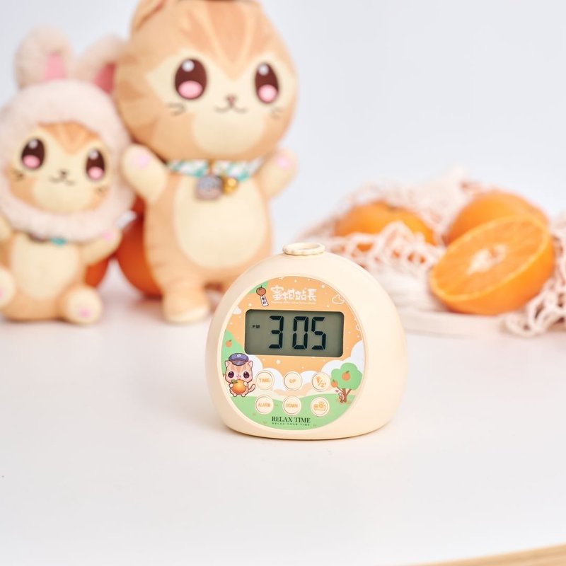RELAX TIME 蜜柑站长联名 l 蜜柑乐园投影灯 - 时钟/闹钟 - 塑料 橘色