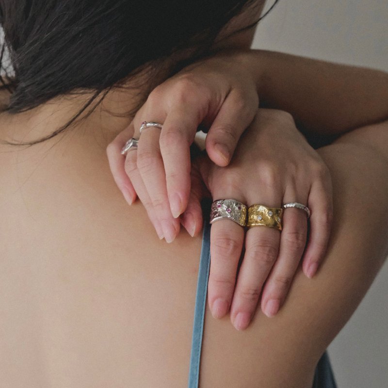 Sophia女王戒 - MISSCHERRY 轻珠宝/戒指/天然宝石戒/情人节礼物/ - 戒指 - 银 银色