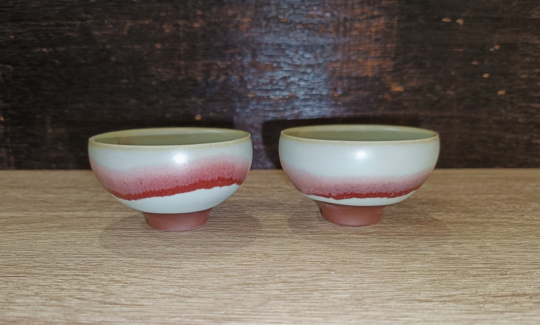 汝窑双杯茶杯组-莺歌陶艺家李玟睿 - 茶具/茶杯 - 陶 