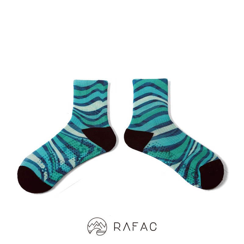快速出货# RAFAC时髦运动中筒童袜_绿波浪 - 袜子 - 环保材料 绿色