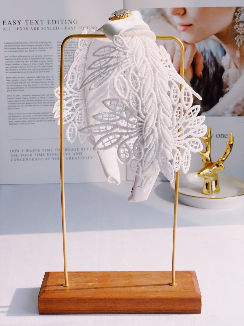 原创双边白色多叶发箍 - 发带/发箍 - 其他材质 白色