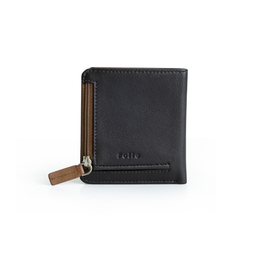 FOLIO: Myra Coin Wallet - 皮夹/钱包 - 真皮 咖啡色