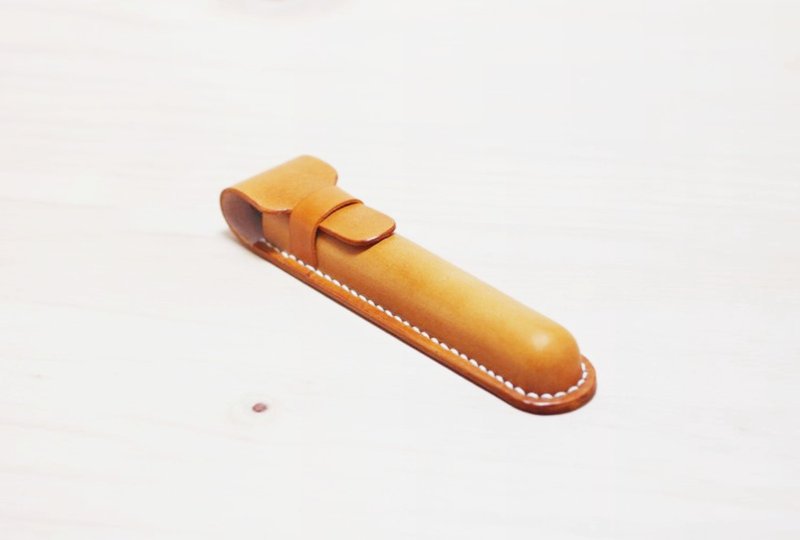 立体皮革钢笔套 | 多款配色 - 笔筒/笔座 - 真皮 咖啡色