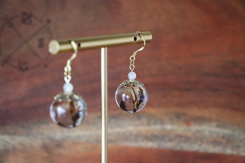 【茶道散步】美人の耳环 - 特等奖 O4 - 耳环/耳夹 - 树脂 透明