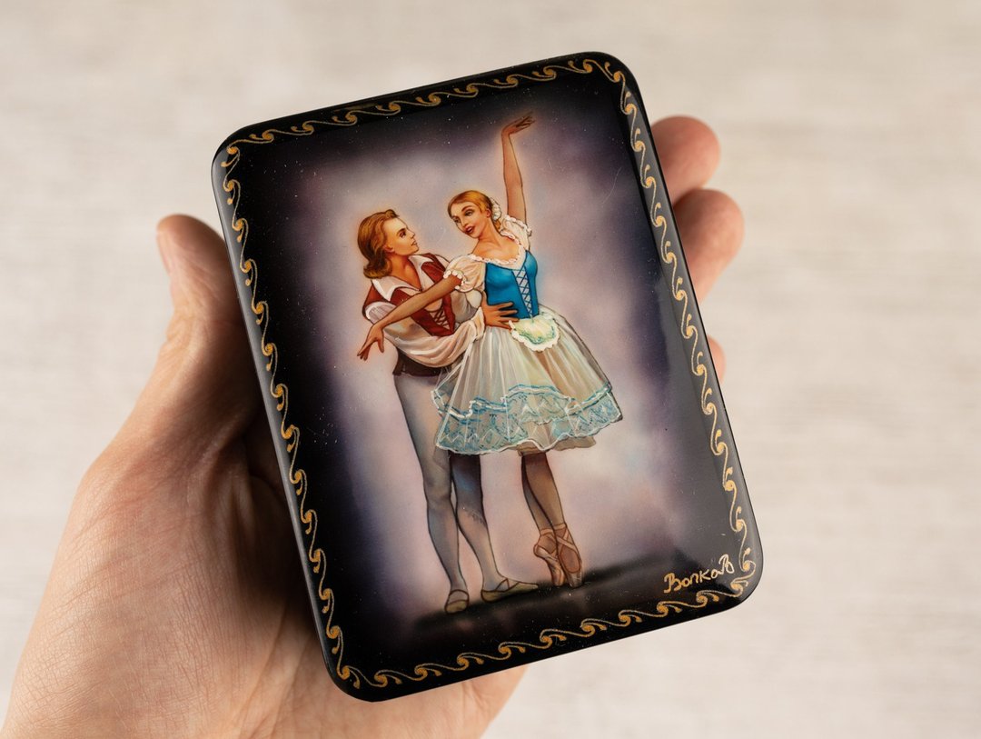 Ballet Painting Lacquer Box , Personalized Ornate jewelry box, Ballerina art box - 收纳用品 - 其他材质 