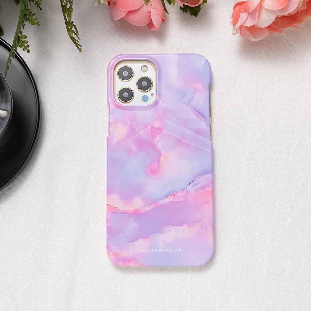 iPhone / Samsung 神话天空云石纹 半包硬壳 手机壳【定制】 - 手机壳/手机套 - 塑料 粉红色