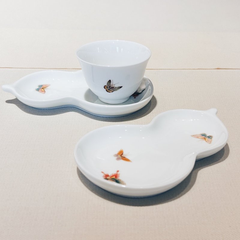 自慢监制 不言美器 釉中彩 葫芦 杯托 - 茶具/茶杯 - 瓷 