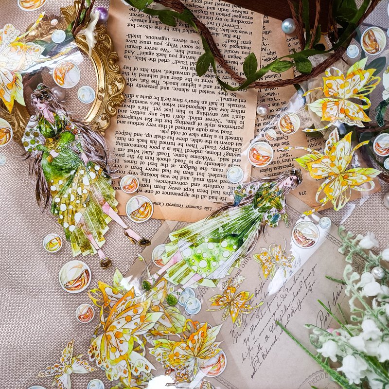 GL1307 _晶透暖黃光/裝飾膠帶 - 纸胶带 - 塑料 多色