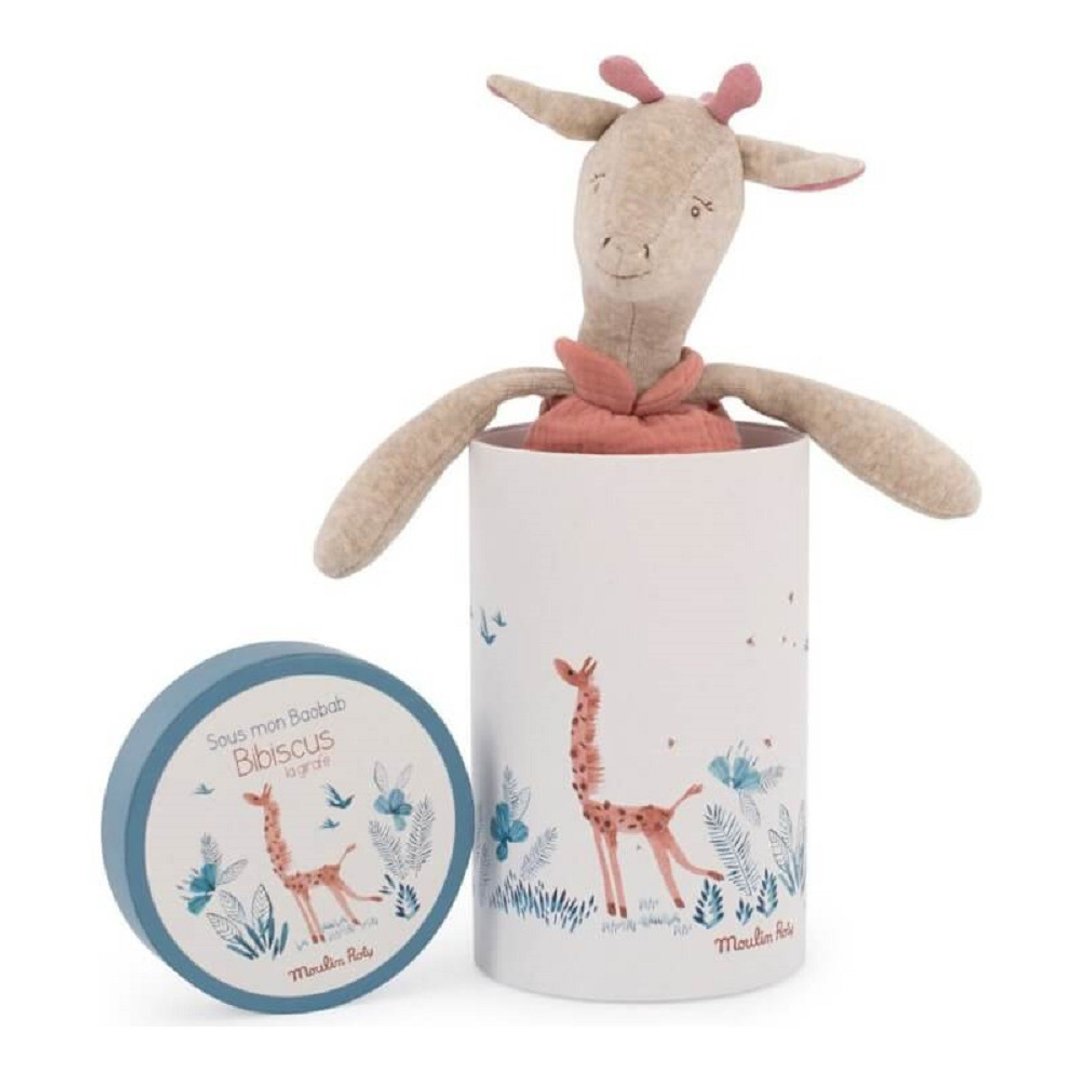 法国 Moulin Roty 可爱长颈鹿礼盒 - 玩具/玩偶 - 棉 多色