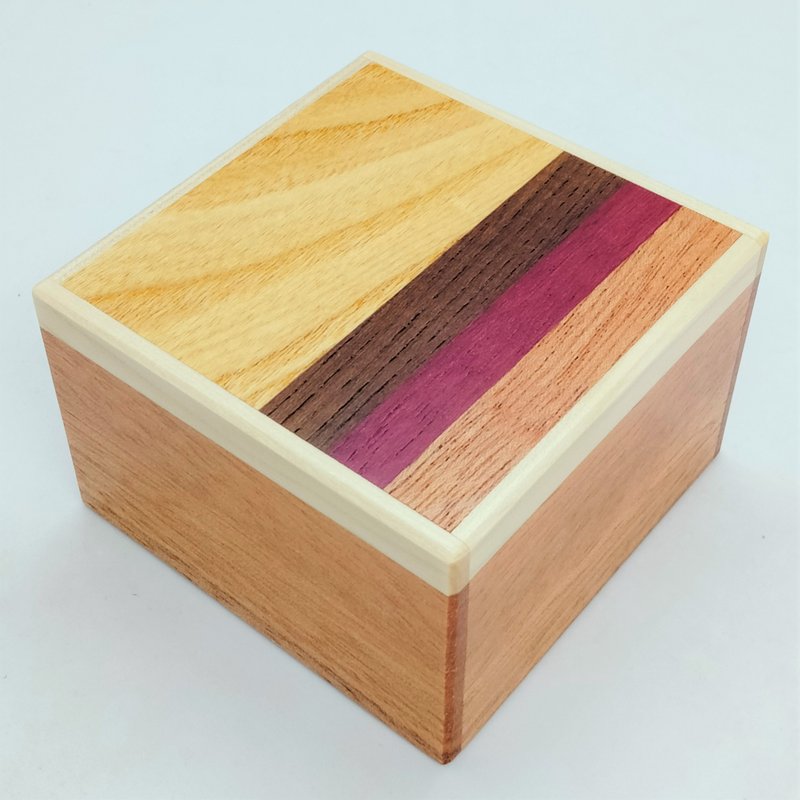 Square 12 steps Natural wood Japanese puzzle box Karakuri Himitsu-bako - 其他 - 木头 