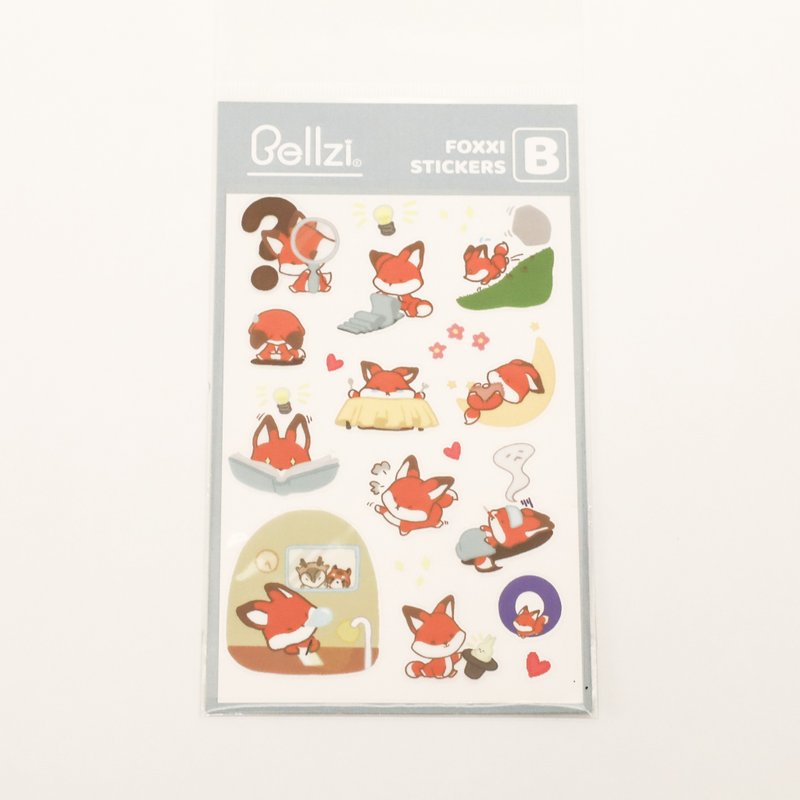 Bellzi | Foxxi Clear Sticker B 狐狸透明贴纸B - 贴纸 - 其他材质 透明