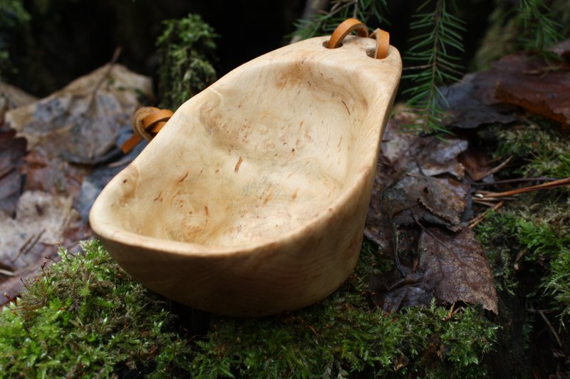 Kuksa马克杯桤木树节110毫升杯木杯275咖啡杯超轻蹄 - 其他杯子 - 木头 金色