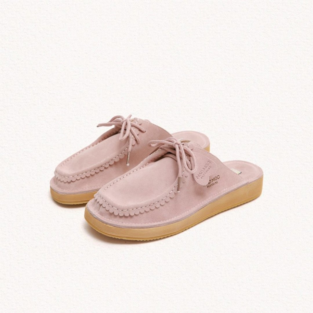 PRE-ORDER 韓國品牌 MACMOC Roo 穆勒鞋 LIGHT PINK - 女款短靴 - 其他材质 白色