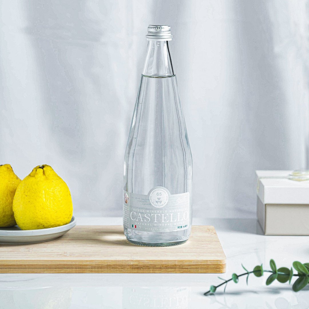 CASTELLO卡司得洛天然矿泉水 750ML 2箱包邮组 (6瓶/箱) - 健康/养生 - 玻璃 透明