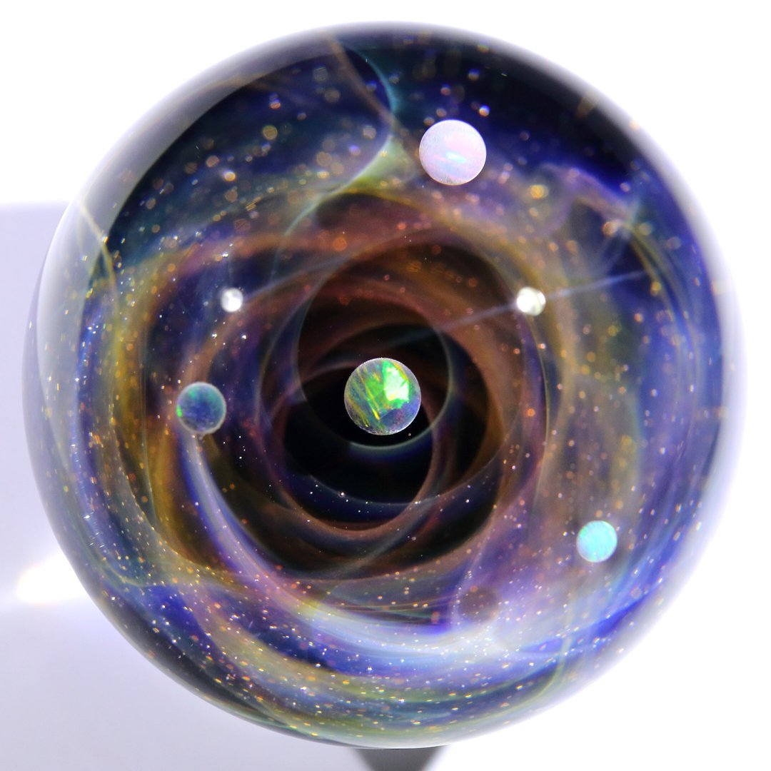 48mm 宇宙玻璃球摆设 no.M182 - 摆饰 - 玻璃 红色
