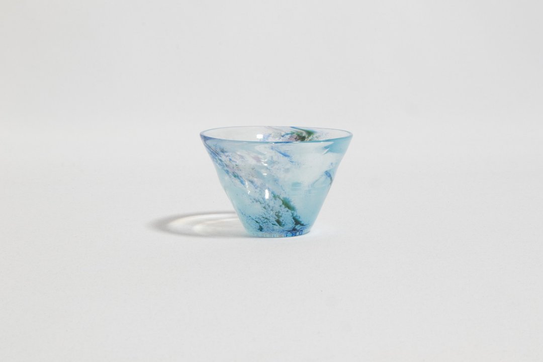 蓝彩清酒杯 - 玻璃杯 - 玻璃 蓝色