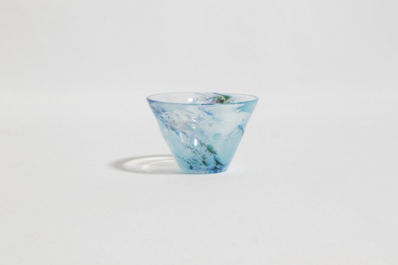 蓝彩清酒杯 - 玻璃杯 - 玻璃 蓝色