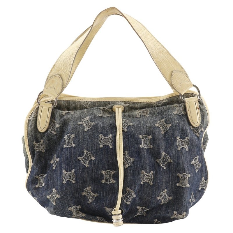 【日本直送】CELINE 托特包 Bittersweet Paris Macadam 丹宁布 蓝色 女性【二手】 - 手提包/手提袋 - 棉．麻 蓝色