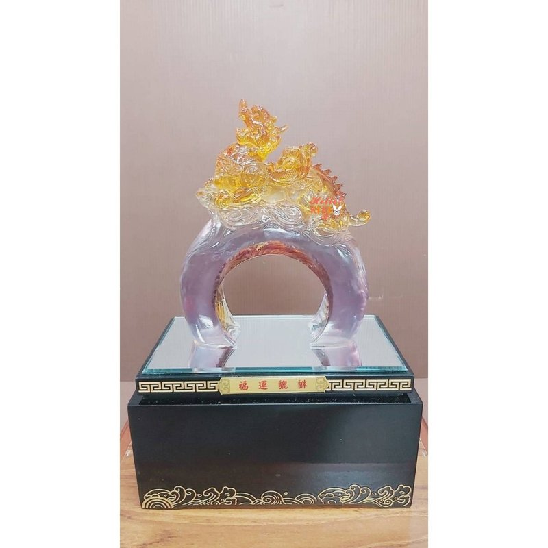 琉璃 招财豼貅 升迁贺礼 退休礼物 开幕送礼 乔迁礼物 新居落成 - 其他 - 其他材质 金色