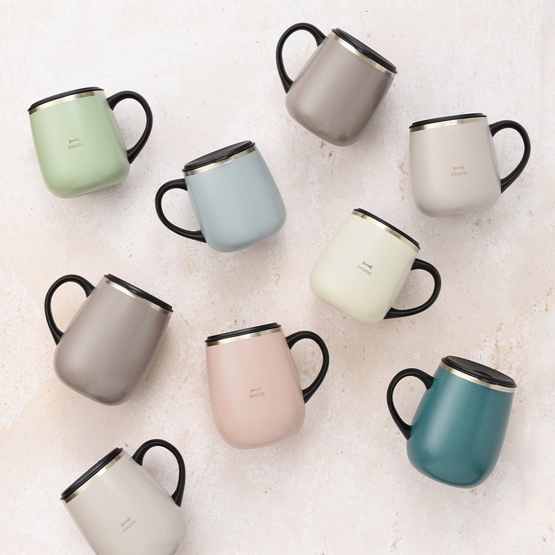 日本BRUNO 不锈钢附盖马克杯/保温/保冷460ML(三色)【父亲节礼物 - 保温瓶/保温杯 - 不锈钢 多色