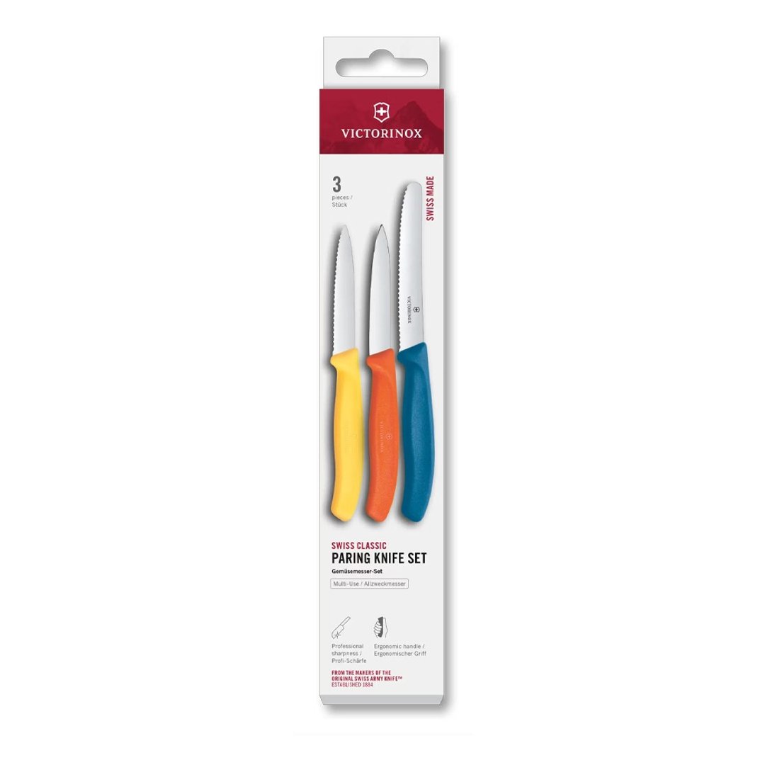 VICTORINOX 瑞士维氏 餐刀三入组 蓝桔黄 6.7116.32C1 - 厨房用具 - 其他材质 多色