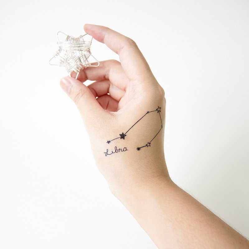 星座系纹身贴 // 天秤座 天蝎座 射手座 摩羯座 // 一套三款 - 纹身贴 - 纸 多色