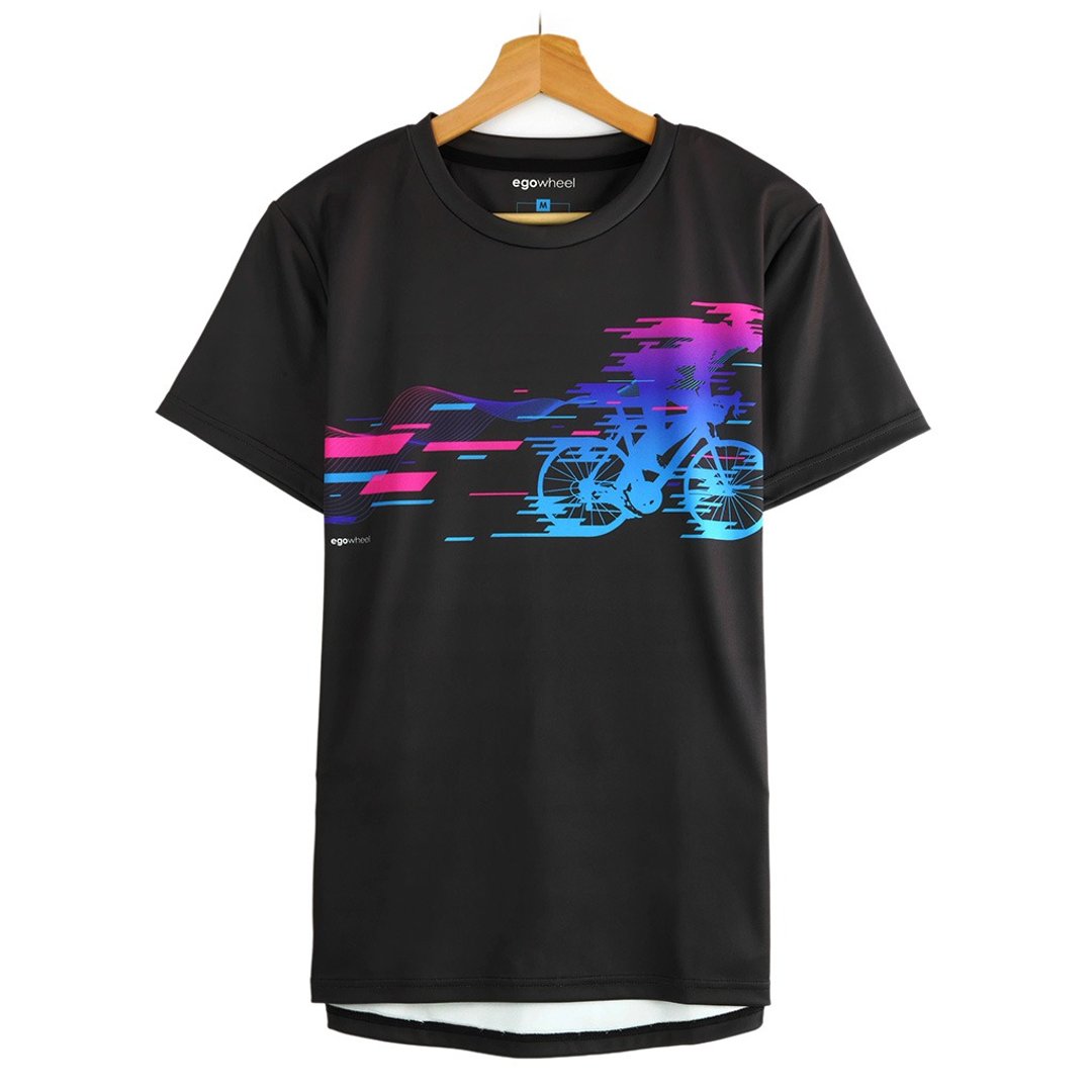 Cycling T-shirt (追风-曜石黑) 满足平日与骑车穿着的休闲车衣 - 男装上衣/T 恤 - 聚酯纤维 黑色