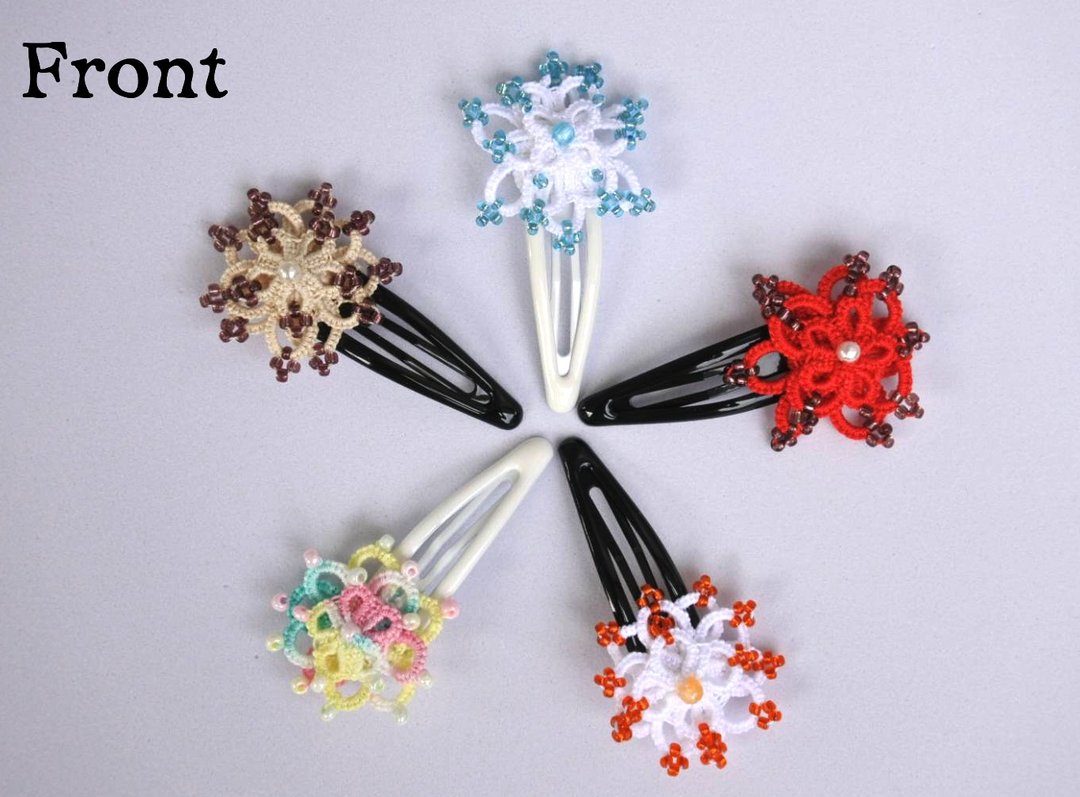 织花发夹 (Tatting hairclips) - 发饰 - 其他材质 