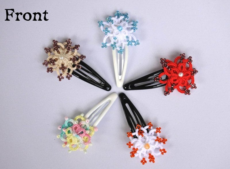 织花发夹 (Tatting hairclips) - 发饰 - 其他材质 