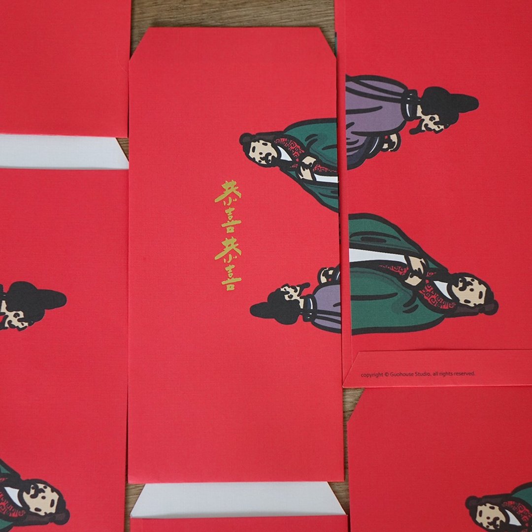 【快速出货】恭喜恭喜手工烫金红包袋利是封3入 - 红包/春联 - 纸 红色