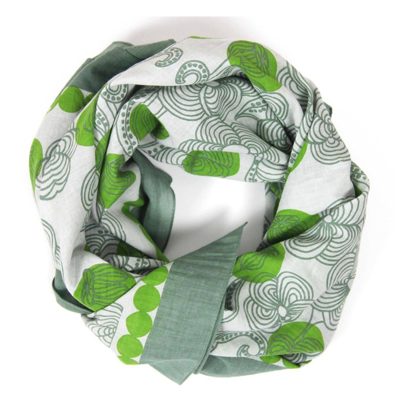 Carré Coton Burma Vert Green有机棉方巾 - 围巾/披肩 - 棉．麻 多色