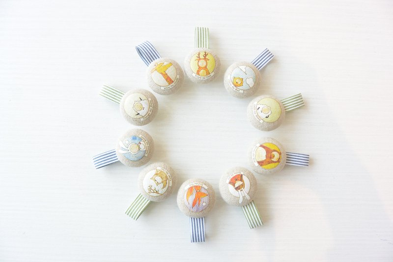 手感布包扣集线器 - 动物园 - 卷线器/电线收纳 - 其他材质 卡其色