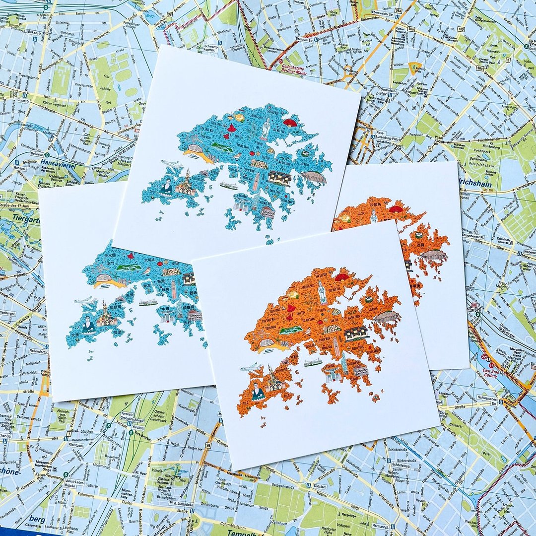 香港景点明信片 - 卡片/明信片 - 纸 多色