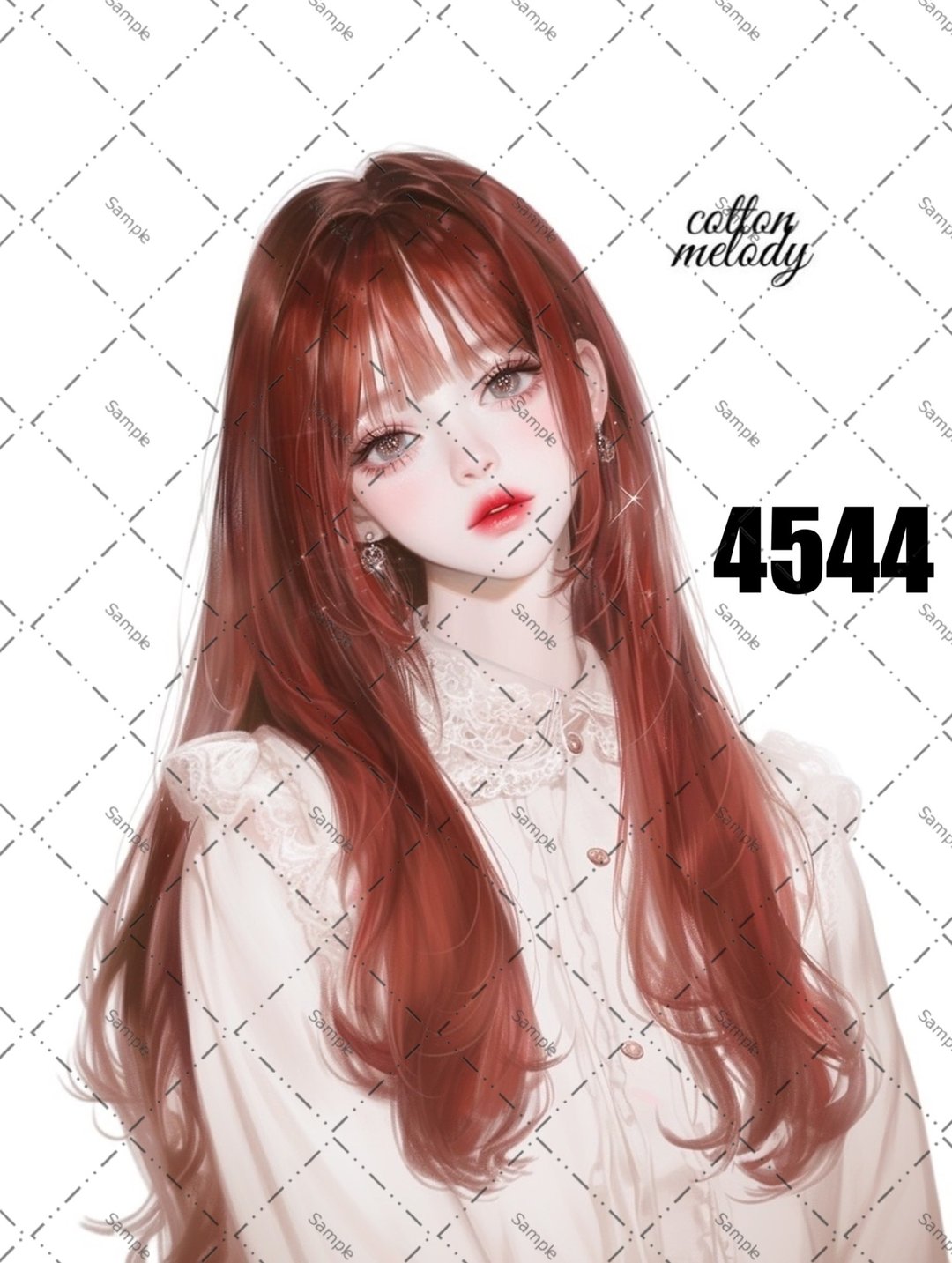original sticker no.4544 人物贴纸 原创贴纸 原创人物贴纸 装饰贴纸 cotton melody - 贴纸 - 纸 