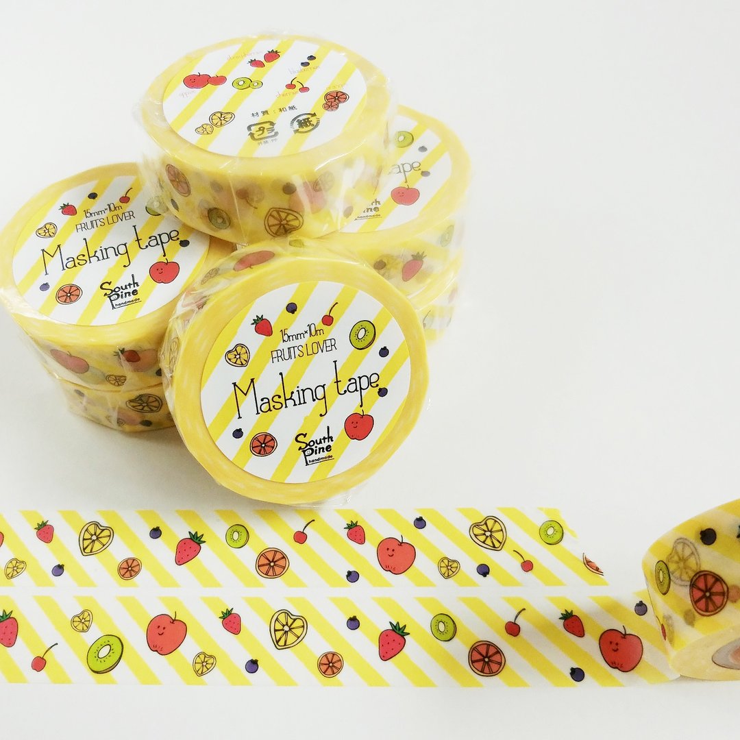 Masking tape full of fruit - 纸胶带 - 纸 黄色