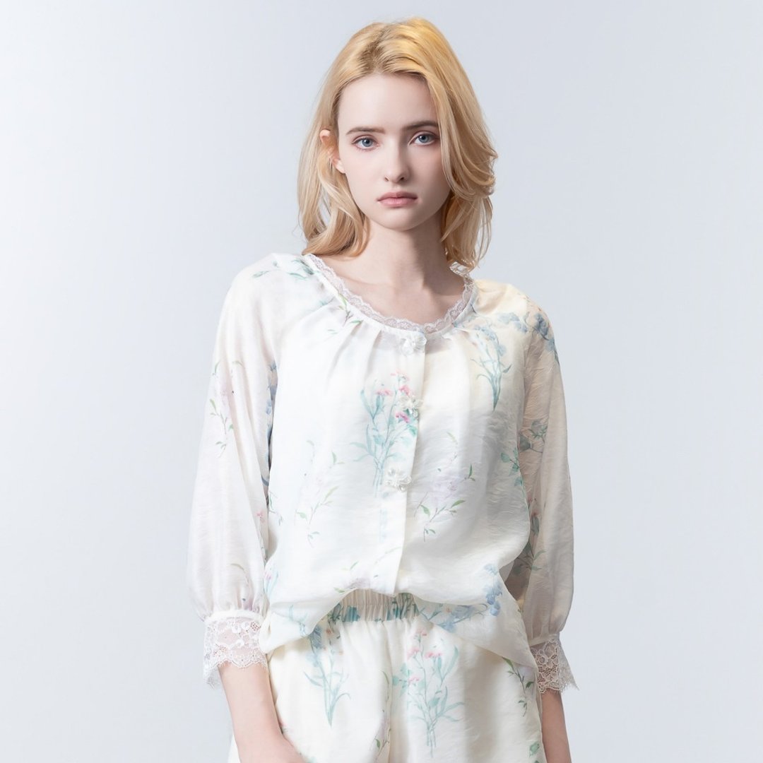 【MEDUSA】轻柔晨曦天丝长版上衣(M-XL) | 天丝凉感 女遮阳罩衫 - 女装上衣 - 棉 白色