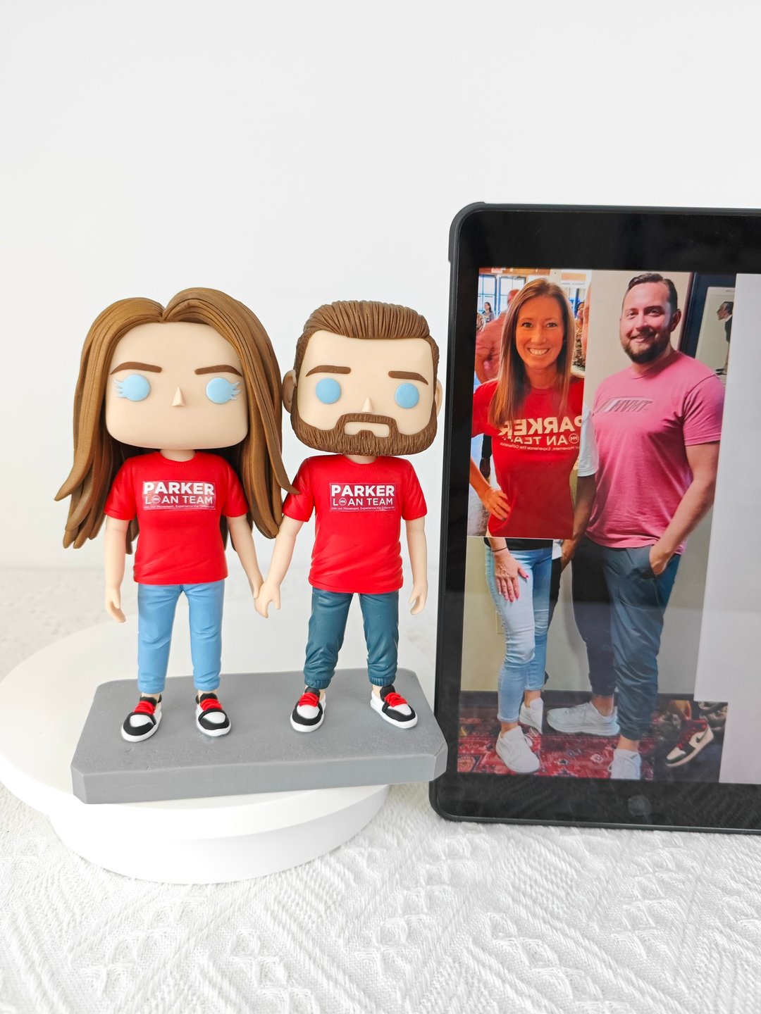 纯手工定制美国Funko Pop 自画像公仔情侣父母夫妻结婚周年礼物 - 玩偶/公仔 - 粘土 多色