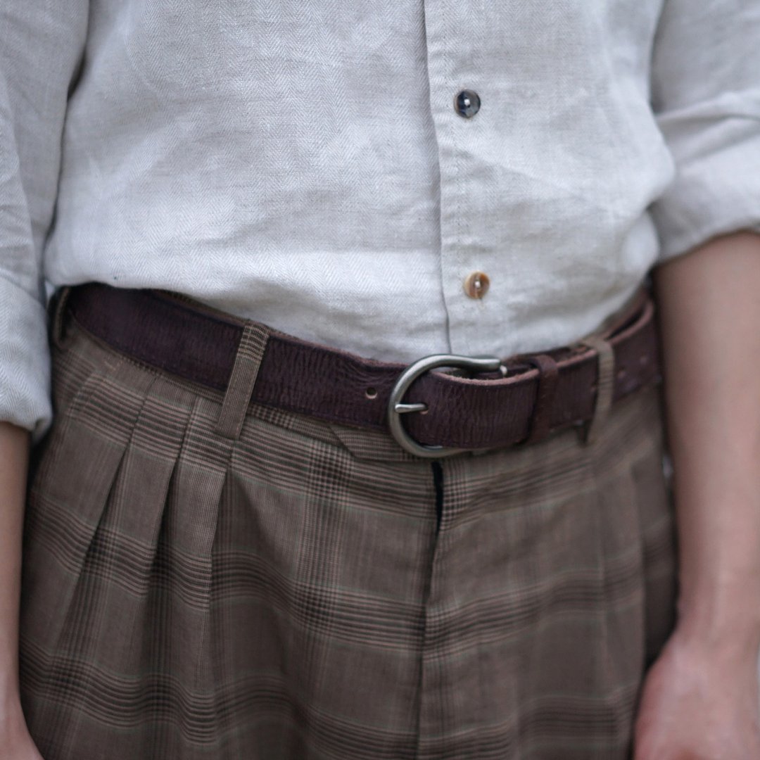 Vegetable Tanned Leather Belt 植鞣革 头层牛皮皮带 - 皮带/腰带 - 真皮 咖啡色
