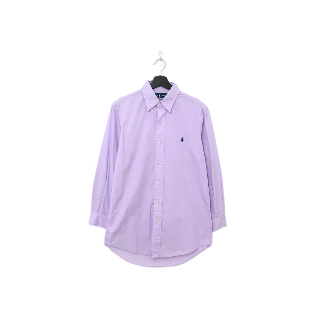Back to Green-品牌衬衫 polo 浅紫色 sh-13//vintage shirt - 男装衬衫 - 棉 